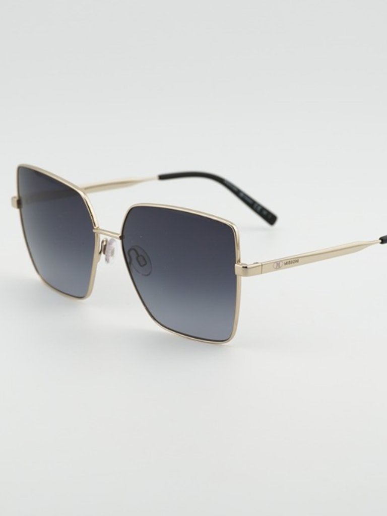 M Missoni Mmi 0101/S 0j5g 9o Sunglasses Gold Square Frame, Grey Lenses